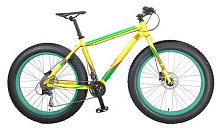 Велосипед INOBIKE Traveler Son Jamayca 26", 17", фэтбайк, желтый/зеленый