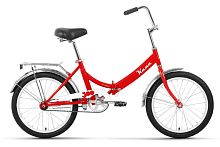 Велосипед КАМА 20", 2023, красный/белый