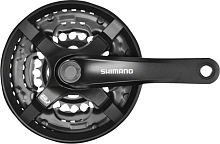 Система шатунов Shimano Tourney, FC-TX801, 42/32/22T, квадрат, 170мм, черный